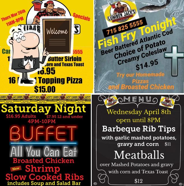 Lumber Jack's Saloon and Pizzeria in Milltown Restaurant menu and reviews