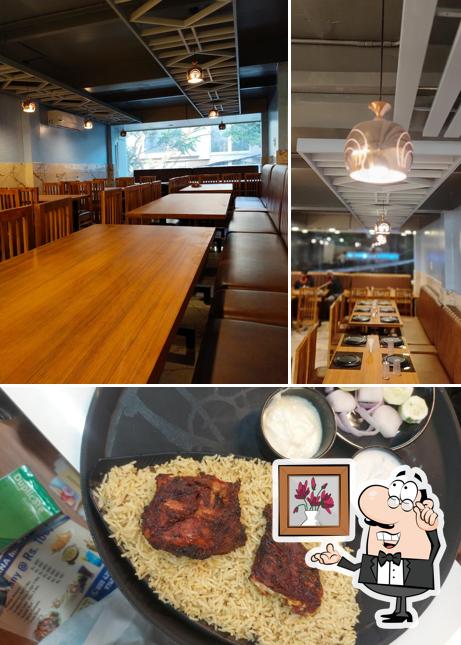 This is the photo showing interior and food at Khana Makhan