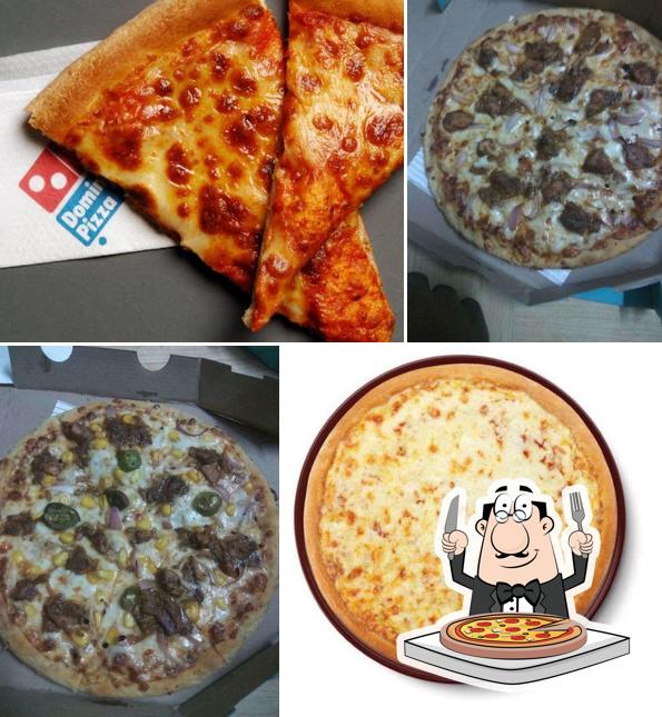 Pick pizza at Domino's Pizza