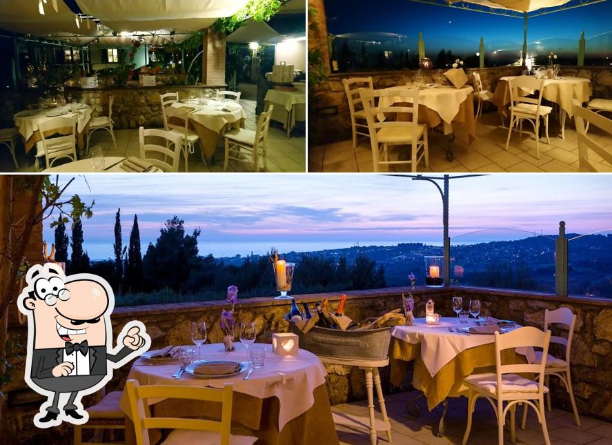Gli interni di Osteria Dal Conte