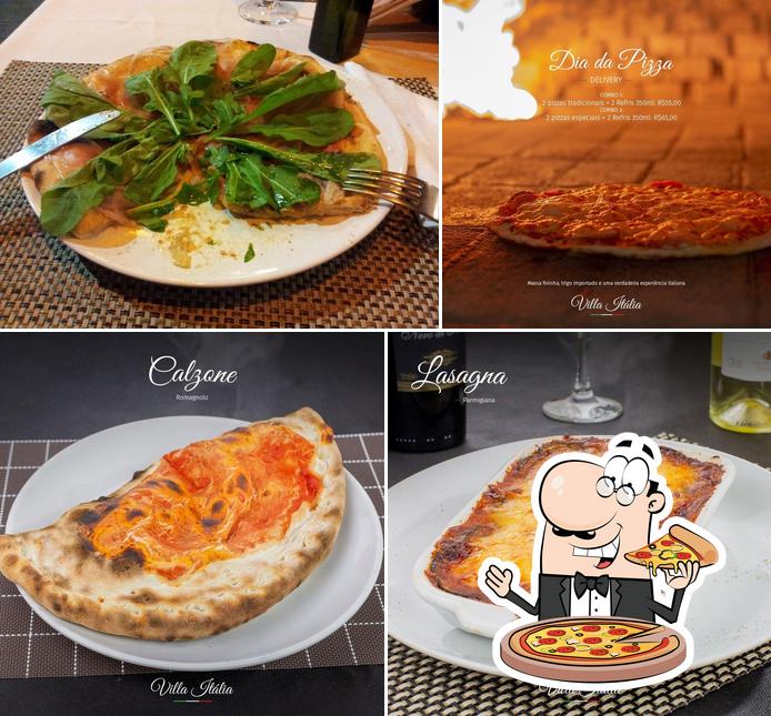 Escolha pizza no VILLA ITALIA