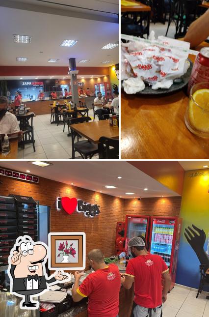 O interior do Biggs Lanches, Refeições, Oriental Food e Pokes - Higienópolis