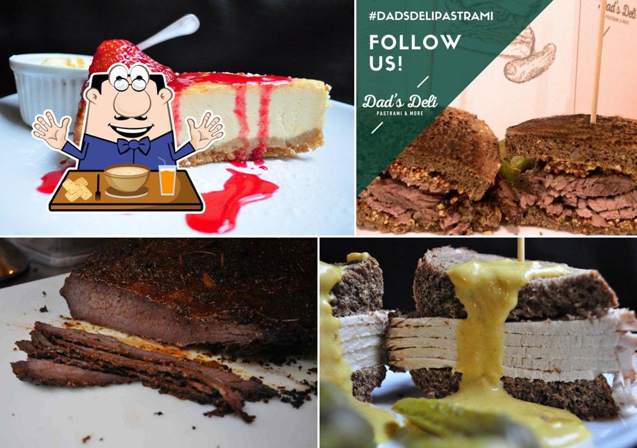 Cheesecake e torta al cioccolato al Dad's Deli Pastrami & More