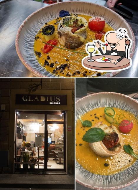 La immagine della cibo e bancone da bar di Gladius Ristorante