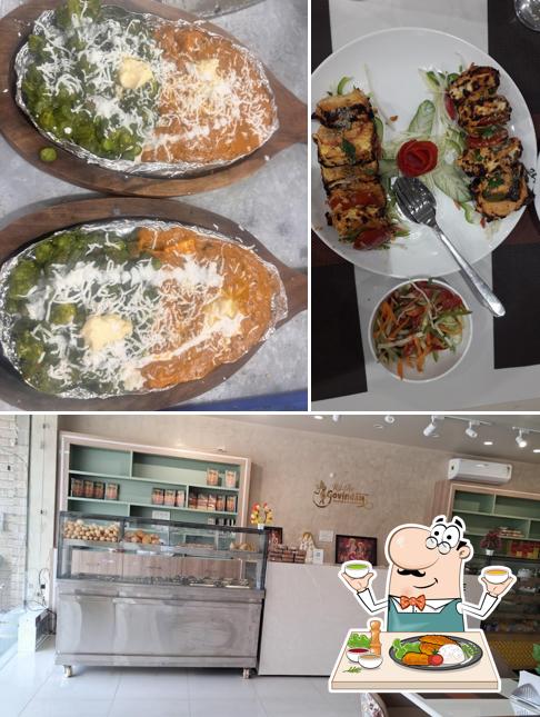 This is the image displaying food and interior at Radhe Govindam
