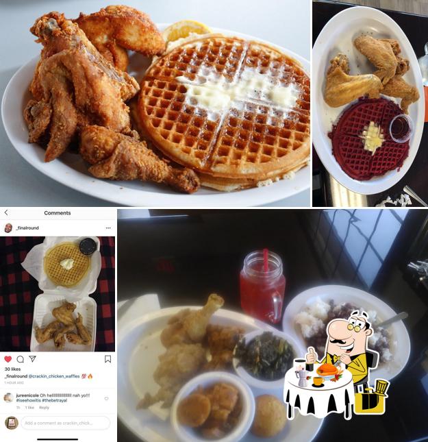 Еда в "Crackin’ Chicken & Waffles"