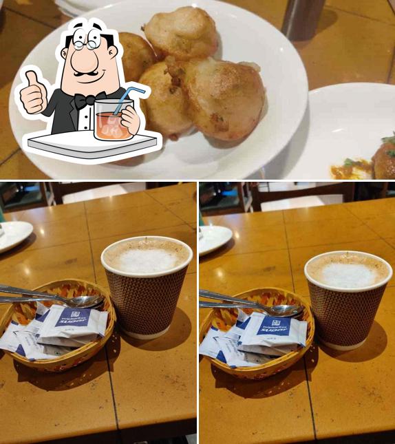 The image of drink and food at 22nd Parallel