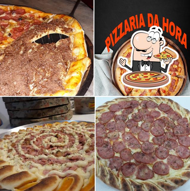 Escolha pizza no Pizzaria da Hora