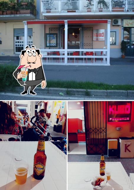 The photo of drink and exterior at Pizzeria Kubo'