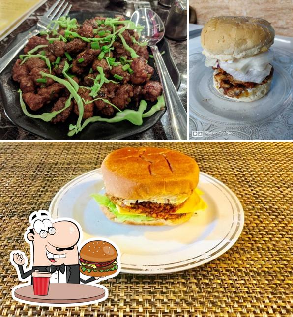 Order a burger at Serene - Rooftop Cafe