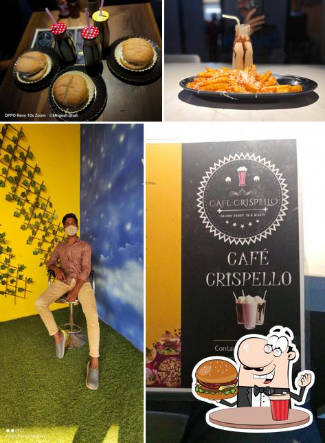 Order a burger at CAFE CRISPELLO