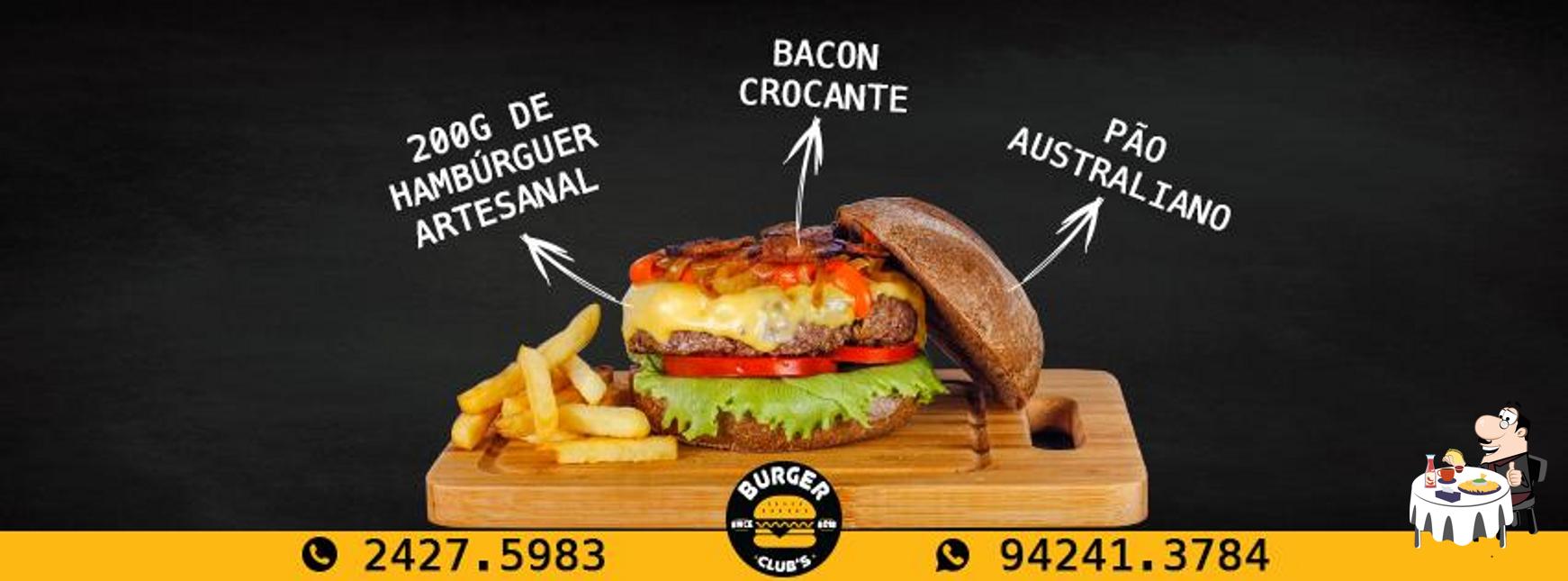 Peça um hambúrguer no Burger Club's Hamburgueria e Restaurante