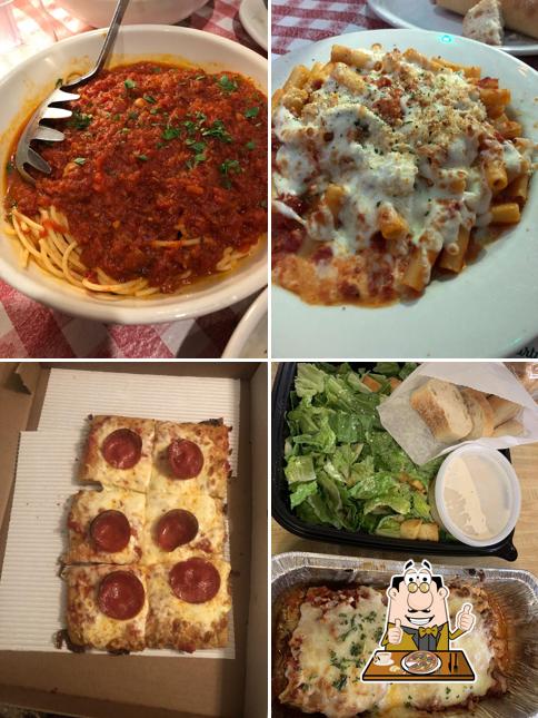 Try out pizza at Buca di Beppo Italian Restaurant