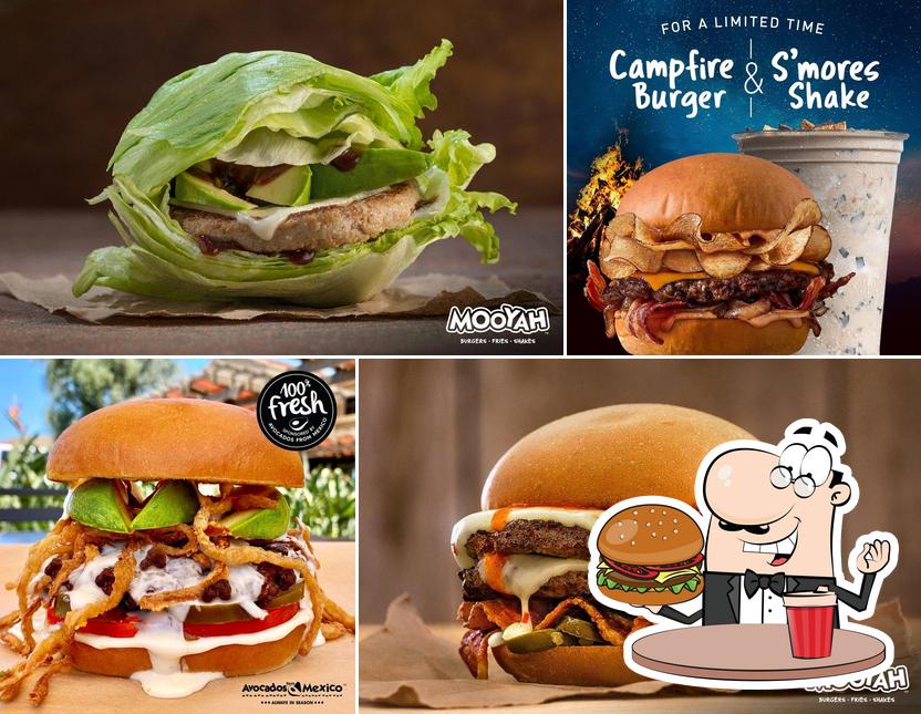 Order a burger at MOOYAH Burgers, Fries & Shakes