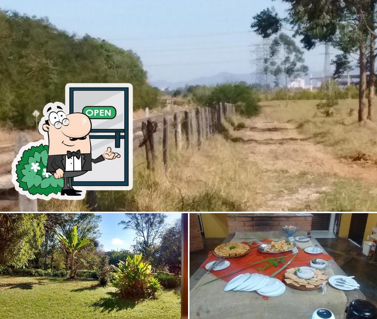 Entre diversos coisas, exterior e comida podem ser encontrados a Espaço Burity Pinda