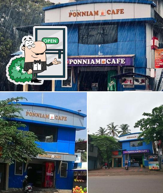 The exterior of Ponniam Cafe