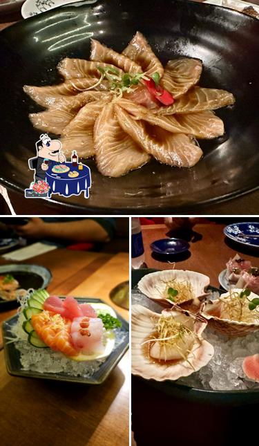 Sashimi em OUE Sushi Berrini