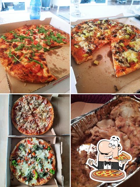 Get pizza at Pizzeria Ginos Giardino