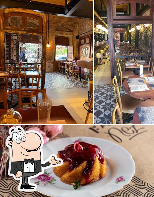 A imagem do Le Faux Nez’s interior e comida