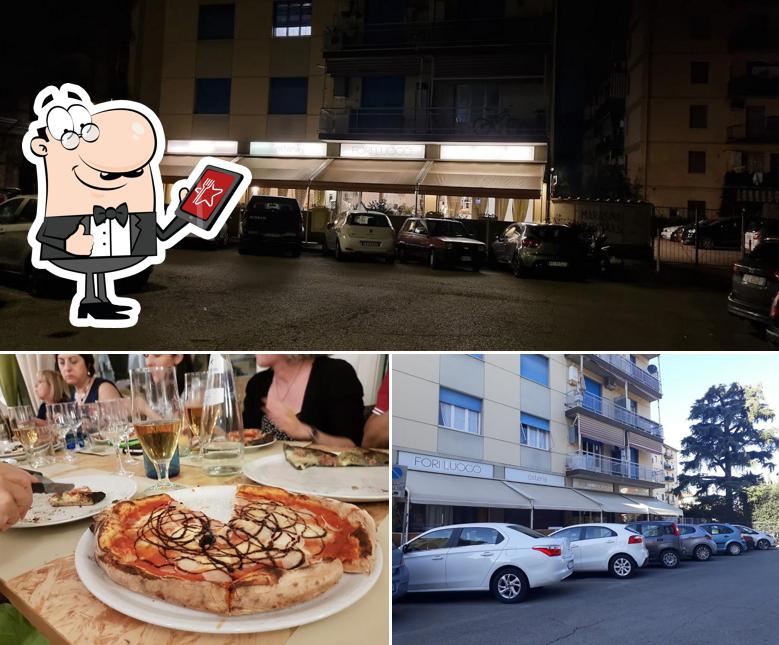 La foto della esterno e tavolo da pranzo di Pizzeria Foriluogo