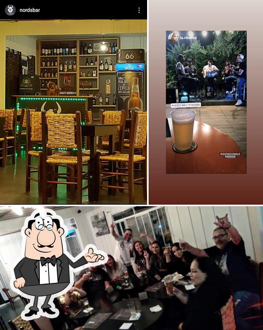 Entre diferentes coisas, interior e balcão de bar podem ser encontrados a Nords - Bar e Petiscaria