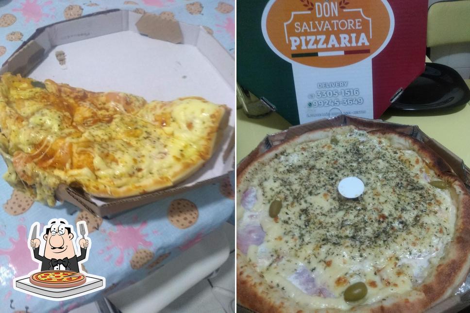 Escolha pizza no Don Salvatore Pizzaria