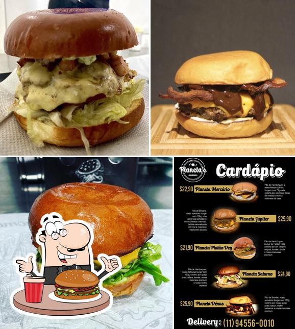 Consiga um hambúrguer no Planeta's Burger