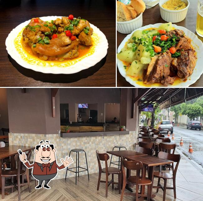 Esta é a imagem mostrando comida e interior no Open Bar