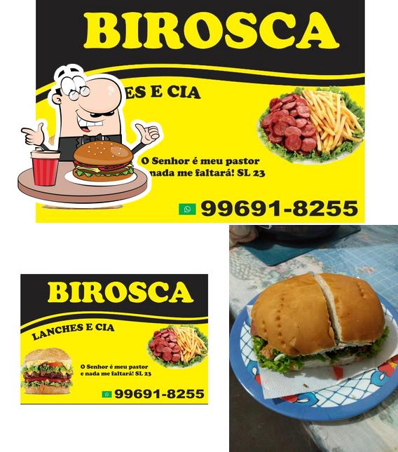 Consiga um hambúrguer no Birosca Lanches e Cia