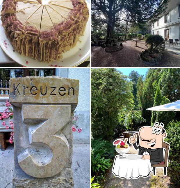 Restaurant Kreuzen serve un'ampia selezione di dolci