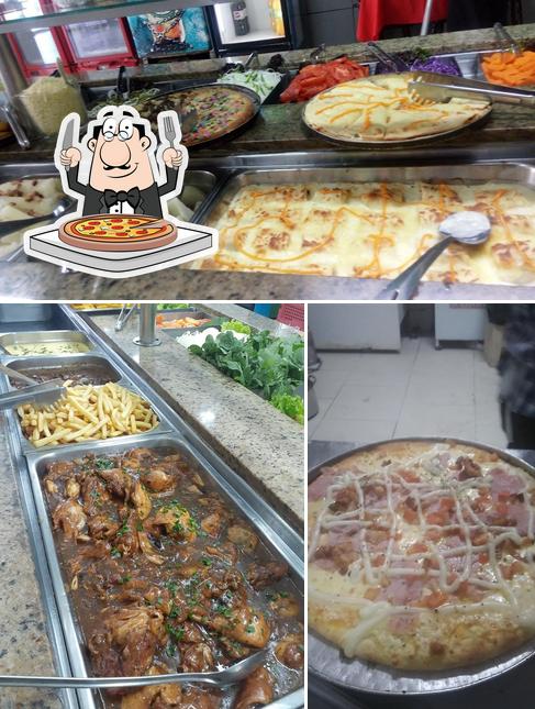 Experimente pizza no Churrascaria e Pizzaria Santa Fé