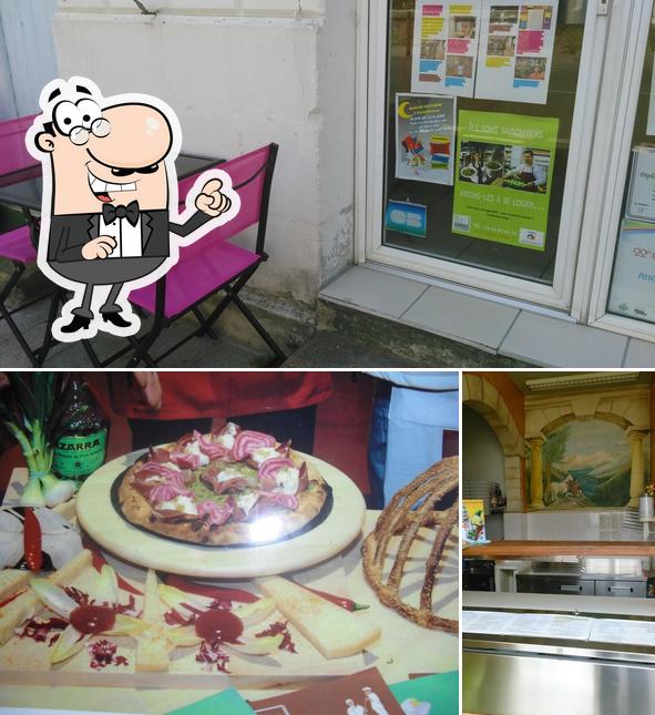 Estas son las fotos que muestran interior y comida en cocci'pizz