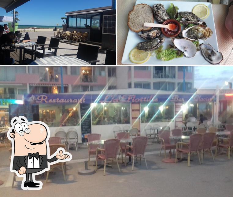 Voici la photo représentant la intérieur et fruit de mer sur Restaurant la Flottille