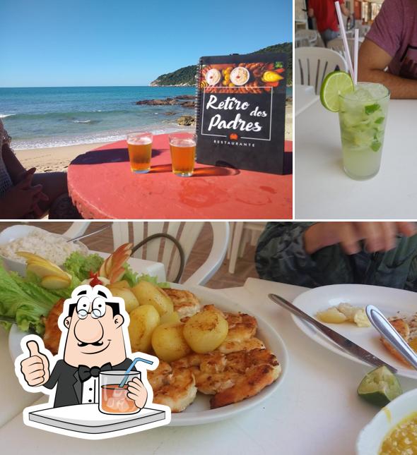 Esta é a foto ilustrando bebida e comida no Restaurante Retiro dos Padres