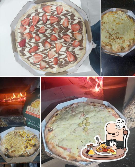 No Bella Famiglia Pizzaria e Salgateria, você pode degustar pizza