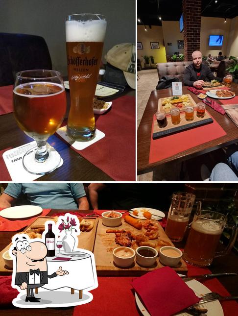 Voici la photo représentant la table à manger et bière sur Bier Konig