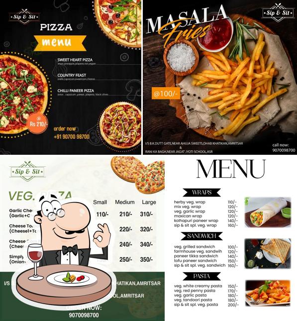 Food at Sip & Sit Cafe