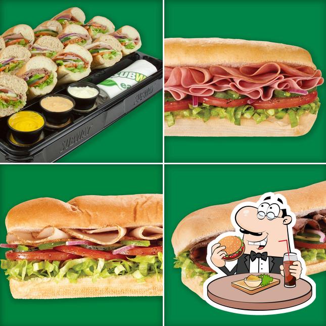 Order a burger at Subway