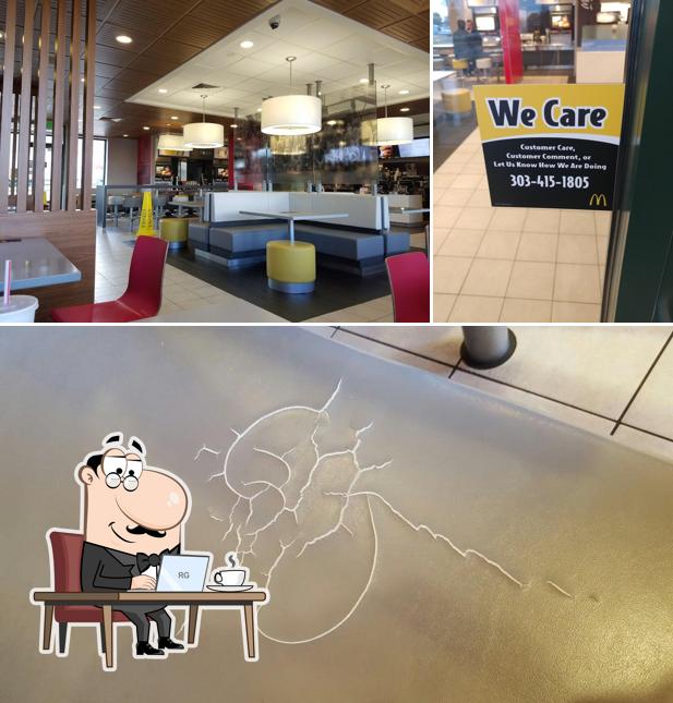 Take a seat at one of the tables at McDonald's