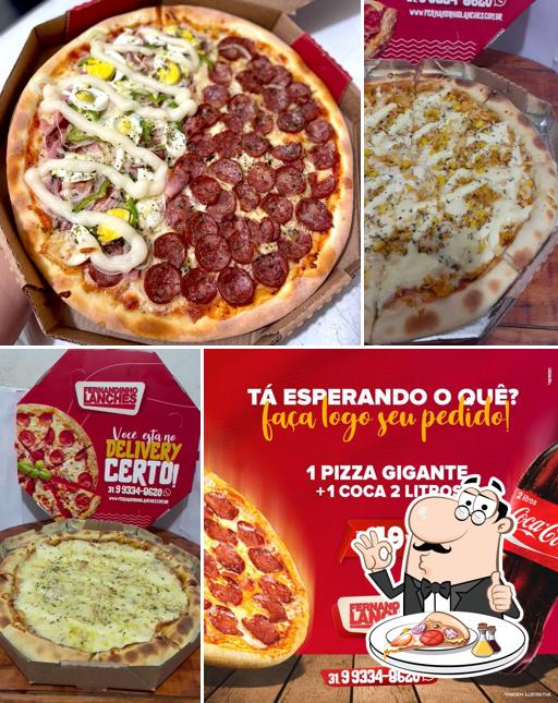 Peça pizza no Fernandinho lanches