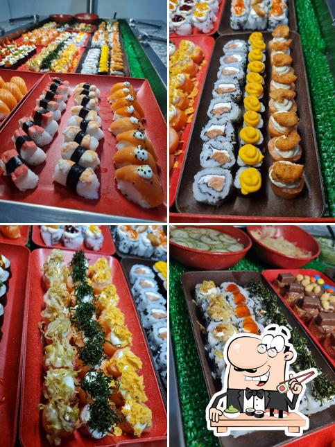 Prove diferentes opções de sushi