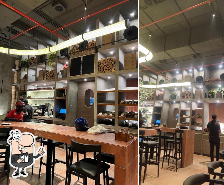 The interior of Brik Oven - Original Sourdough Pizzas