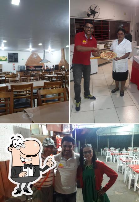 O interior do Saborela Churrascaria e Pizzaria