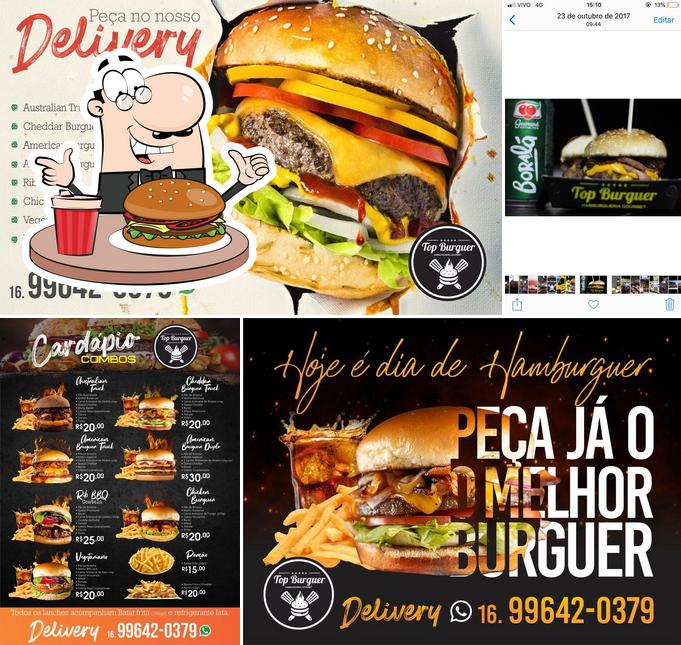 Order a burger at Top Burguer Food Truck hamburgueria