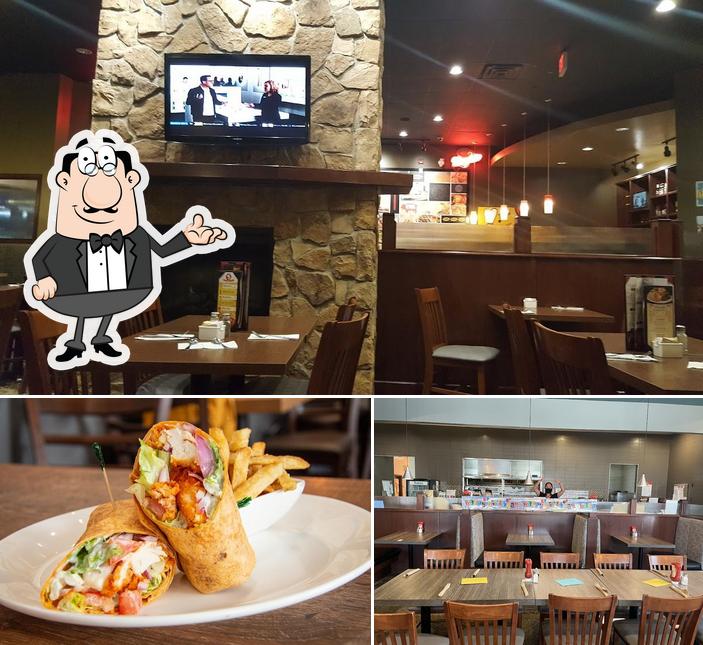 L’image de la intérieur et nourriture concernant Ricky's All Day Grill - Leduc Common