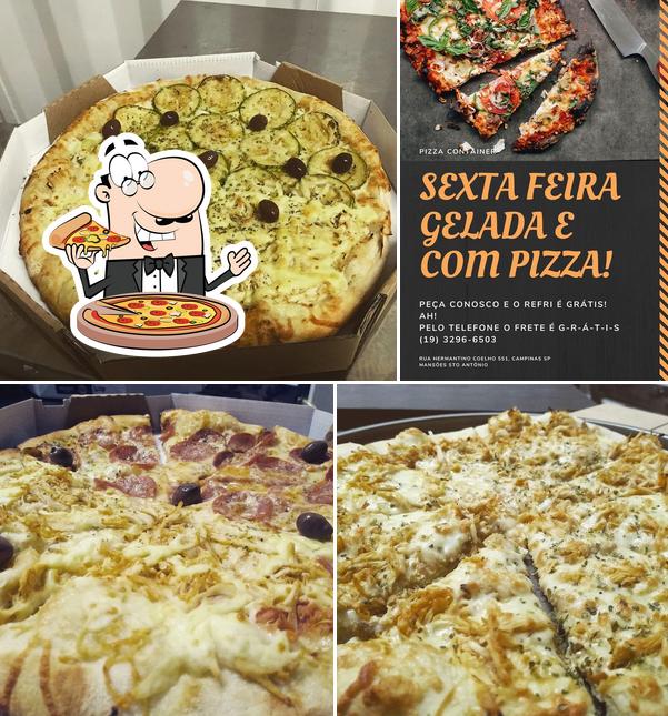 Escolha pizza no Container Mall Mansões