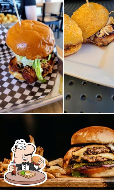 Get a burger at Yew Street Food Hall