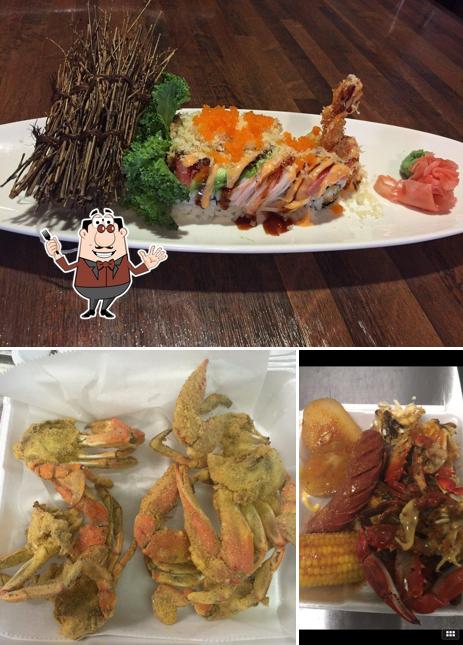 Food at Cajun Seafood and Sushi Restaurant