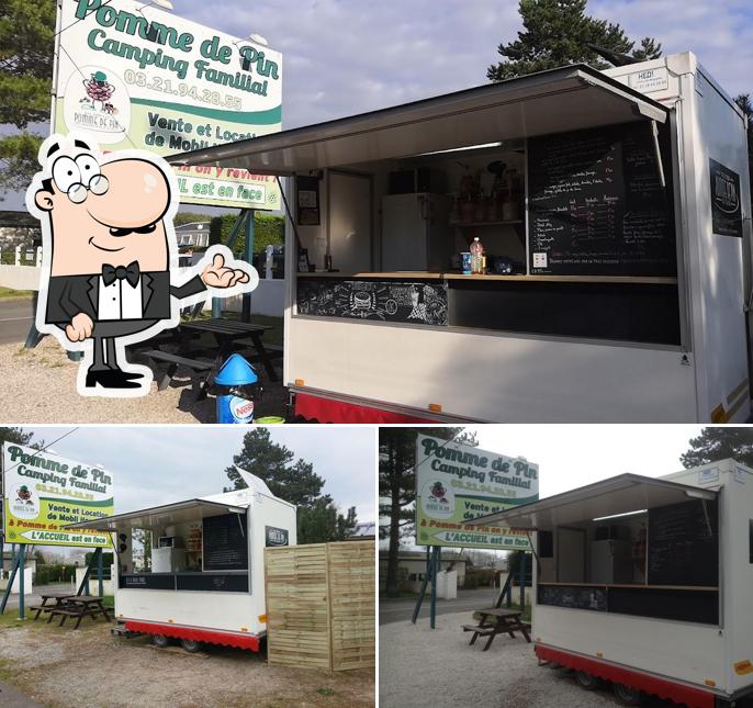 L'intérieur de friterie pomme de pin