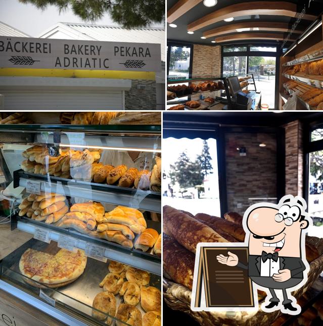 Voici la photo affichant la extérieur et nourriture sur Pekara Adriatic Panificio Bäckerei Bakery